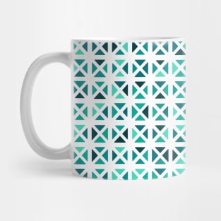 Rounded Triangle Pattern (Teal) Mug